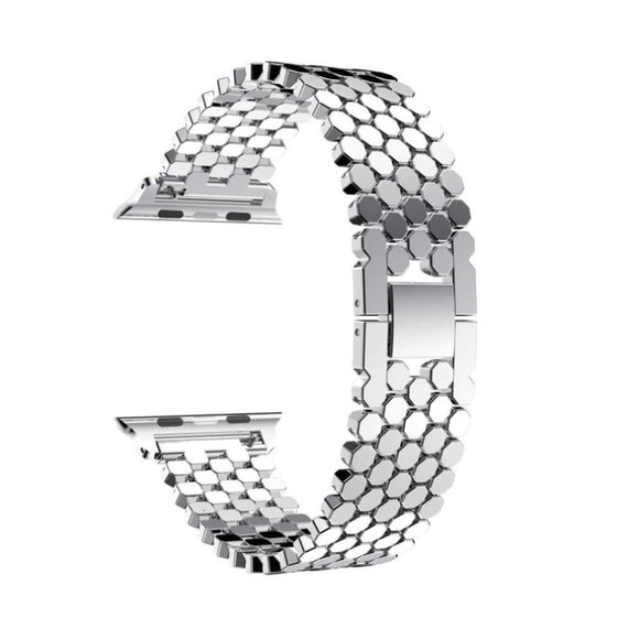 NEW Stainless Steel Strap Silver band For Apple Watch - Picture 3 of 4